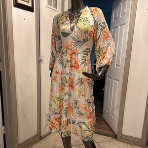 Floral Print Midi Dress